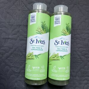 2 Pack St. Ives Purifying Body Wash Tea Tree & Lemongrass 22oz. NEW Glam Skin